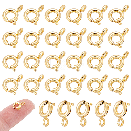 40Pcs Brass Spring Ring Clasps KK-UN0005-83-1