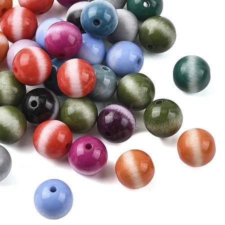 Opaque Acrylic Beads OACR-Z036-03B-1
