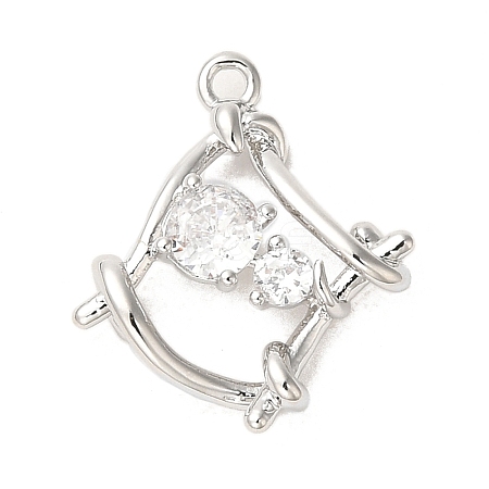 Brass Micro Pave Cubic Zirconia Pendants LS-KK-D091-04P-1