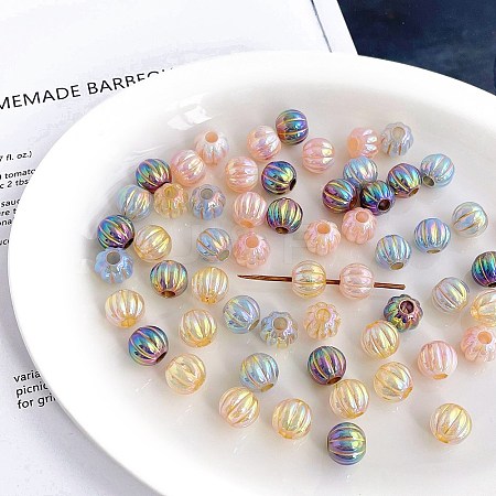 Opaque Acrylic European Beads OACR-F010-07-1