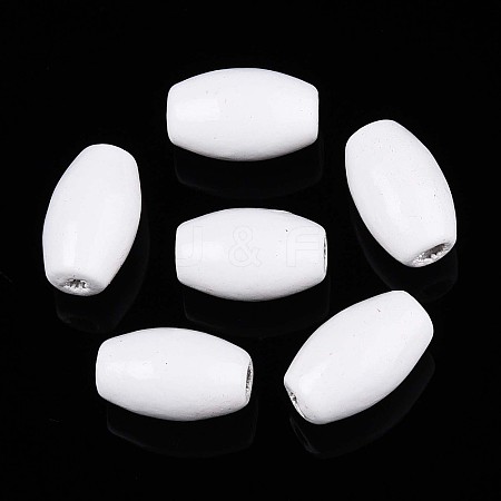 Spray Painted Schima Wood Beads WOOD-T032-29B-02-1