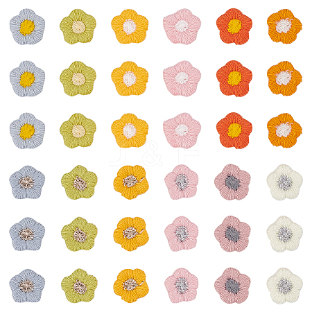 120Pcs 12 Colors Polyester Ornament Accessories DIY-MA0005-17-1