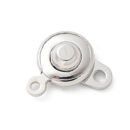 Rack Plating Brass Snap Clasps KK-U052-04P-1
