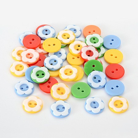 Dyed Resin Buttons BUTT-F047-M-1