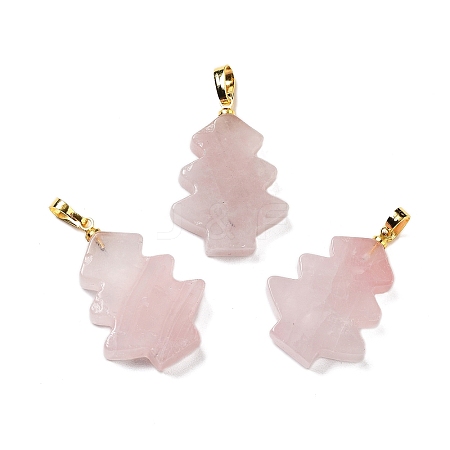 Natural Rose Quartz Pendants G-A203-01J-1