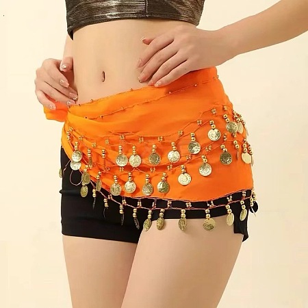 72 Coin Sequins Gauze Belly Dance Waist Belt WGF3D8F-10-1
