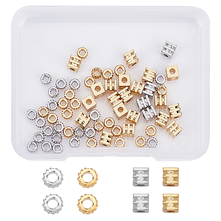 Brass Spacer Beads KK-FH0001-80-1