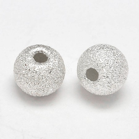 Round 925 Sterling Silver Textured Beads LS-STER-F012-23B-1