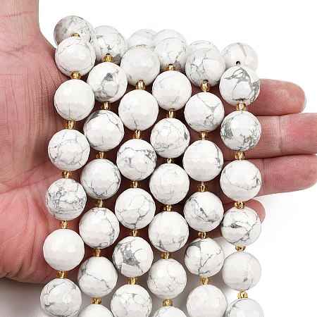 Natural Howlite Beads Strands G-C249-A13-16mm-1