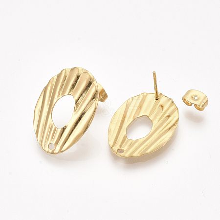 304 Stainless Steel Stud Earring Findings STAS-S079-47A-1