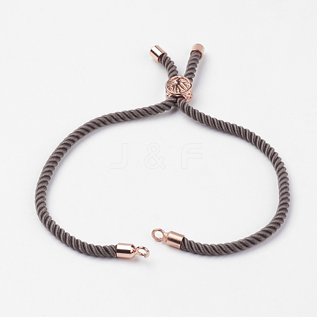 Nylon Twisted Cord Bracelet Making MAK-K006-05RG-1