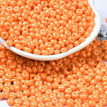 Baking Paint Luster Glass Seed Beads SEED-B001-04A-10-1