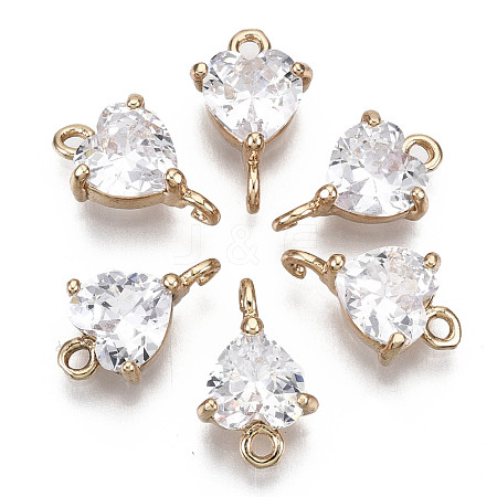 Brass Micro Pave Cubic Zirconia Links Connectors KK-R111-046-1