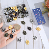 60Pcs 5 Colors Tibetan Style Alloy Hat Pendants FIND-SC0010-86-3