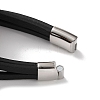 Men's Black PU Leather Cord Multi-Strand Bracelets BJEW-K243-12AS-4