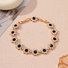 Alloy Rhinestone Link Chain Bracelets PW-WG4AE2D-03-1