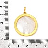 Rack Plating Carved Natural White Shell Pendants SH-CBA69D1-03G-02-3