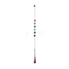 Mixed Natural Gemstone Pointed Dowsing Pendulums PALLOY-JF01986-2