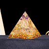 Resin Orgonite Pyramid Display Decorations G-PW0004-55J-1