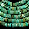 Natural Green Grass Agate Beads Strands G-I225-08-5x1.5-2