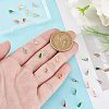 24Pcs 6 Colors  Golden Brass Micro Pave Cubic Zirconia Charms KK-GA0001-68-3