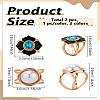 2Pcs 2 Styles Alloy Scarf Buckle AJEW-LP0010-59-2
