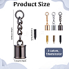 30 Sets 3 Colors Zinc Alloy Cord Ends FIND-ME0001-92-2
