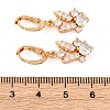 Brass Micro Pave Clear Cubic Zirconia Leverback Earrings EJEW-K300-45G-5