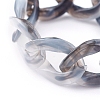 Opaque Acrylic Curb Chain Finger Rings RJEW-JR00326-02-3