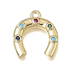 Brass Micro Pave Colorful Cubic Zirconia Charms KK-K427-18G-01-1