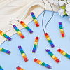 20Pcs 2 Colors Opaque Acrylic Pendants MACR-DC0001-24-5