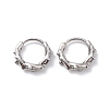 304 Stainless Steel Thorns Hoop Earrings for Women EJEW-F312-02AS-1