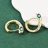 Brass Micro Pave Cubic Zirconia Hoop Earrings EJEW-B146-02G-03-3
