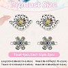 4Pcs 2 Styles Alloy Colorful Rhinestone Links Connectors ALRI-YW0001-30-2
