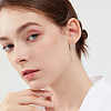 5 Pair 5 Styles Brass Hoop Earrings EJEW-BBC0001-90-5
