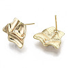 Brass Stud Earring Findings KK-N232-116-NF-2