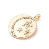 Brass Micro Pave Cubic Zirconia Pendants KK-D360-08G-2