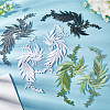 Gorgecraft 6Pcs 6 Styles Leaf Computerized Embroidery Cloth Iron on/Sew on Patches DIY-GF0007-59-4