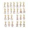 26Pcs Letter A~Z Alloy Rhinestone Pendant Decorations HJEW-JM02653-1