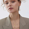 6Pcs 3 Styles Brass Micro Pave Orange Cubic Zirconia Pendants FIND-HS0002-09-6