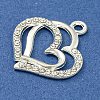 Alloy Micro Pave Clear Cubic Zirconia Pendants FIND-Z061-04S-01-2