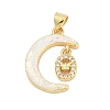 Brass Micro Pave Cubic Zirconia Pendants KK-I723-19G-04-1