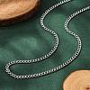 Non-Tarnish 304 Stainless Steel Curb Chain Necklaces NJEW-H492-01P-1