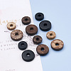 600Pcs 6 Styles Dyed Donut Coconut Beads COCB-FW0001-01-4