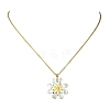 Glass & Handmade Polymer Clay & Glass Seed Beaded Flower Pendant 304 Stainless Steel Cable Chain Necklaces NJEW-MZ00119-01-2