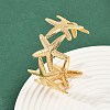 304 Stainless Steel Cuff Bangles for Women LS-BJEW-D356-01G-3