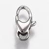 Tarnish Resistant Polished 316 Surgical Stainless Steel Lobster Claw Clasps STAS-Z013-05B-1