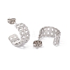 Non-Tarnish 304 Stainless Steel Curb Chains Wrap Stud Earrings EJEW-G314-03A-P-2