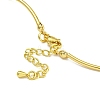 Rack Plating Brass & ABS Plastic Pearl Beads Heart Link Necklaces for Women NJEW-C059-04G-3