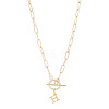 304 Stainless Steel Letter Pendant Necklaces NJEW-LP0001-52H-G-1